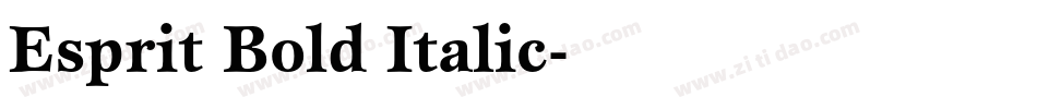 Esprit Bold Italic字体转换